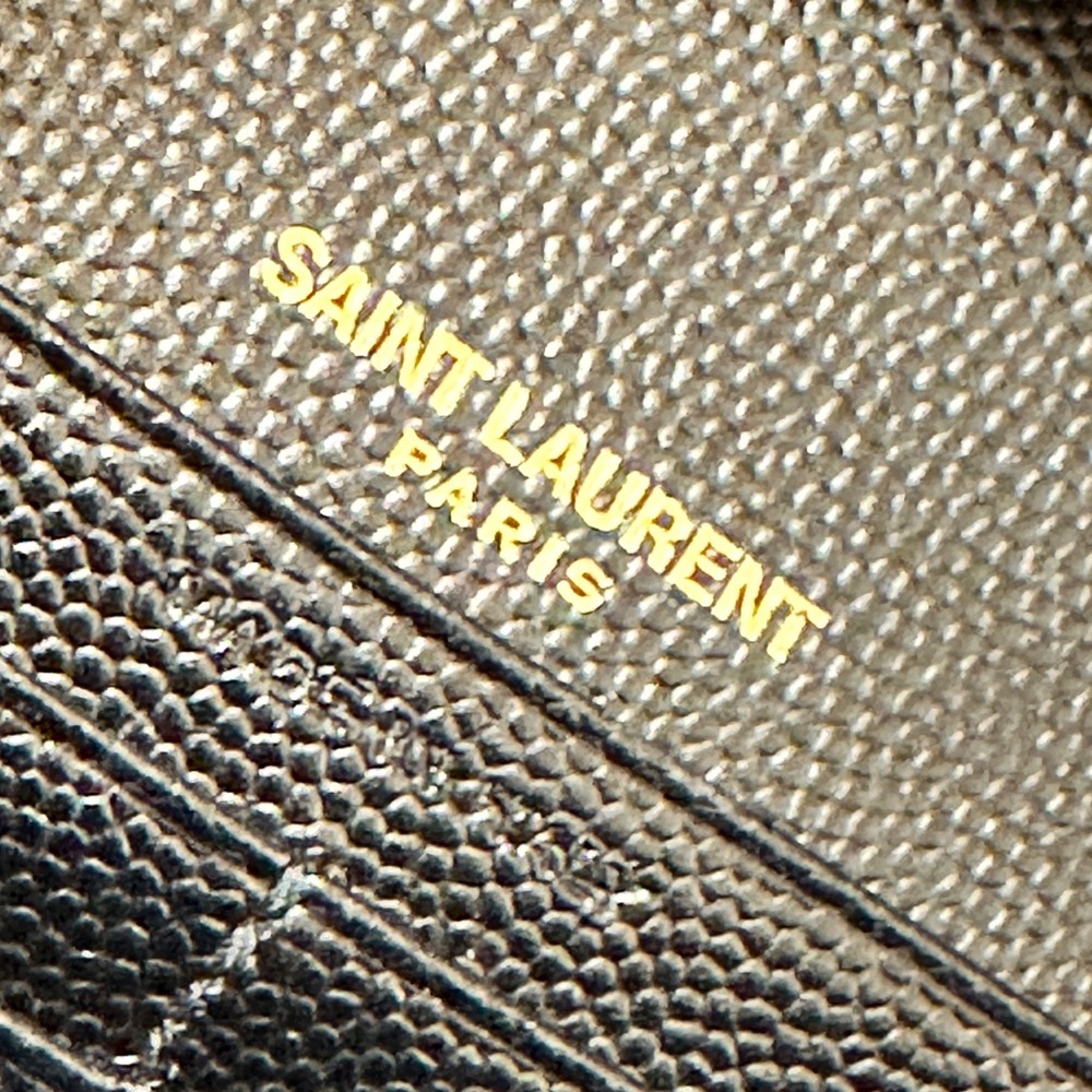 SainLaurent Black caviar wallet on chain - Picture 13 of 13